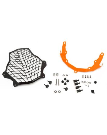 Scheinwerferschutz mit Schnellverschluss, orange, für KTM 1050 Adventure, 1090 Adventure, 1190 Adventure/ R, 1290 Super Adventure *OFFROAD USE ONLY*