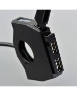 Daytona USB-Steckdose Slim 1fach, für 22,2 und 25,4 mm Lenker