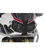 Scheinwerferschutz Aluminium, schwarz, mit Schnellverschluss, für Honda CRF1000L Africa Twin/ CRF1000L Adventure Sports  *OFFROAD USE ONLY*