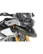 Scheinwerferschutz schwarz mit Schnellverschluss für Triumph Tiger 900 *OFFROAD USE ONLY*