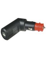 01-030-0065-0 Doppel USB Ladestecker, winkelbar, 12V / 5V, 2 x 2.5A Zigarettenanzuender- und Bordnetz-Steckdosen