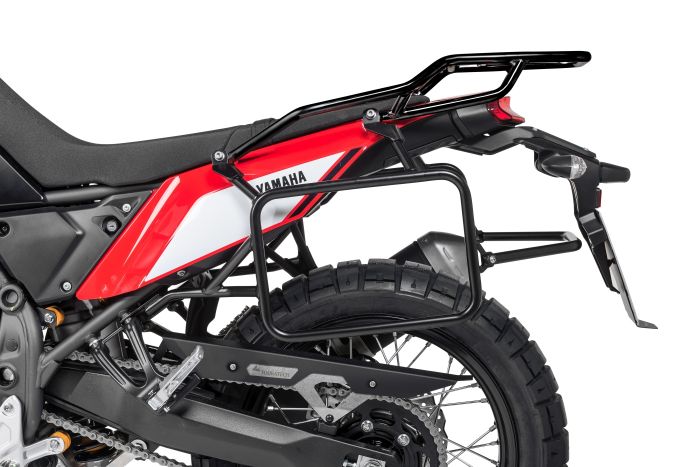 01-632-6560-0 Stainless steel pannier rack, black for Yamaha Tenere 700 / World Raid