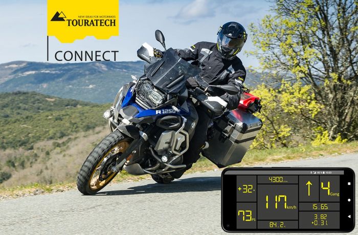 01-092-0010-0 TOURATECH Connect APP inclusive Hardware for BMW R1250GS/GSA/R/RS/RT,  BMW R1200GS/GSA (08/2015-)/R (02/2015-)/RS (all)/RT (08/2014-)