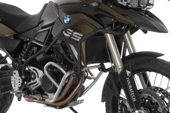 01-048-5160-0 Stainless steel crash bar extension black for BMW F700GS, F800GS 2013 onwards