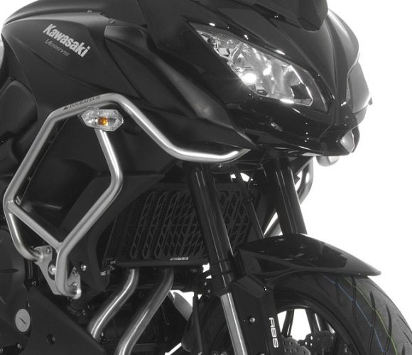 01-408-5016-0 Radiator guard for Kawasaki Versys 650 from 2015, aluminum, black