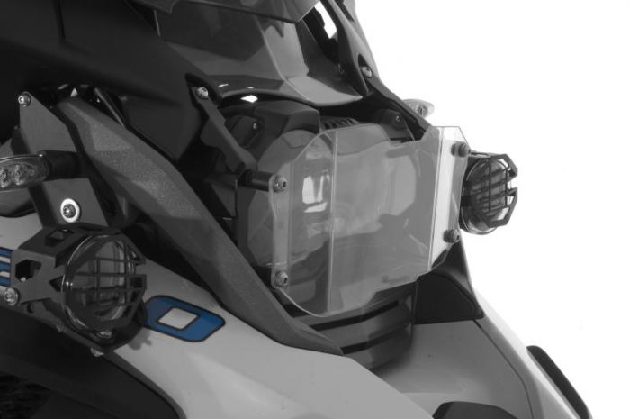 01-045-5091-0 Headlight protector Makrolon Typ 2 with quick release fastener for BMW R1250GS/ R1250GS Adventure/ R1200GS from 2013/ R1200GS Adventure from 2014 with LED headlight *OFFROAD USE ONLY*