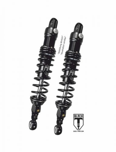 01-660-5812-0 BLACK-T Twin-Shock Set Stage2 for Harley Davidson FLH / FLTR Road Glide / Road King / Street Glide 2015-2020 (length 12 inch)