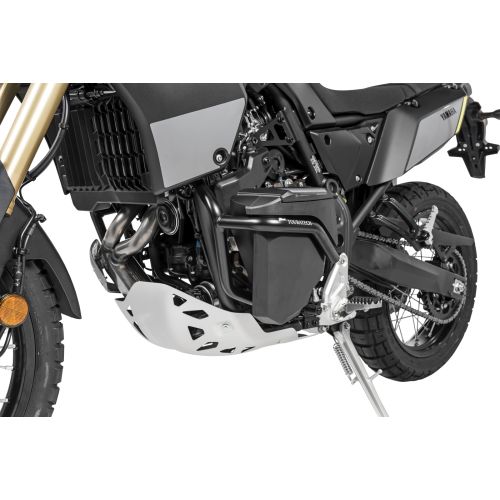 01-632-5168-0 Werkzeugbox mit Motorsturzbuegel - Nachruestsatz - linke Seite, Edelstahl, schwarz fuer Yamaha Tenere 700 (-2024)