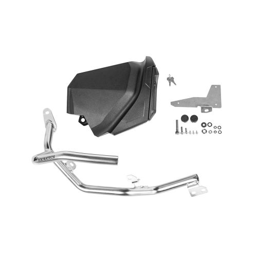 01-632-5166-0 Werkzeugbox mit Motorsturzbuegel - Nachruestsatz - linke Seite, Edelstahl fuer Yamaha Tenere 700 (-2024)
