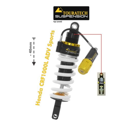 01-402-5863-0 Touratech Suspension Tieferlegung (-40mm) fuer Honda CRF1000L Adventure Sports (2018-) Typ Level2