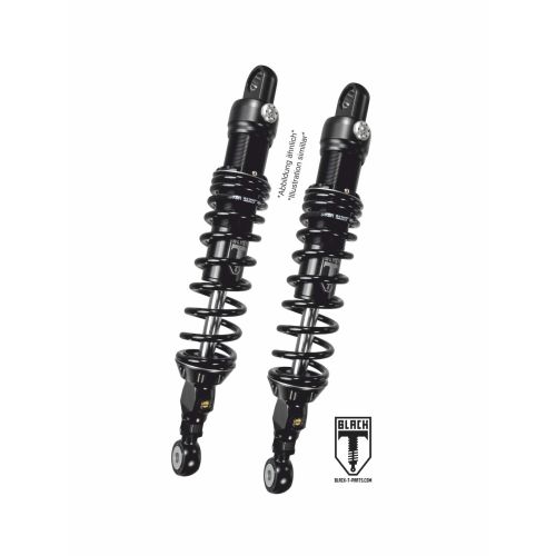 01-660-5813-0 BLACK-T Stereo Federbein Set Stage2 fuer Harley Davidson FLHR Road King / Classic / FLTRX Road Glide 2015-2020 (Laenge 13 Zoll)