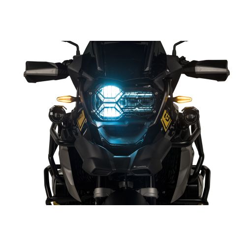 01-037-5095-0 Scheinwerferschutz schwarz, mit Schnellverschluss fuer LED Kurvenlicht Hauptscheinwerfer fuer BMW R1250GS/ R1250GS Adventure *OFFROAD USE ONLY*