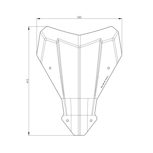 01-403-6210-0 Windschild M transparent Honda CRF1100L Africa Twin (-2023)