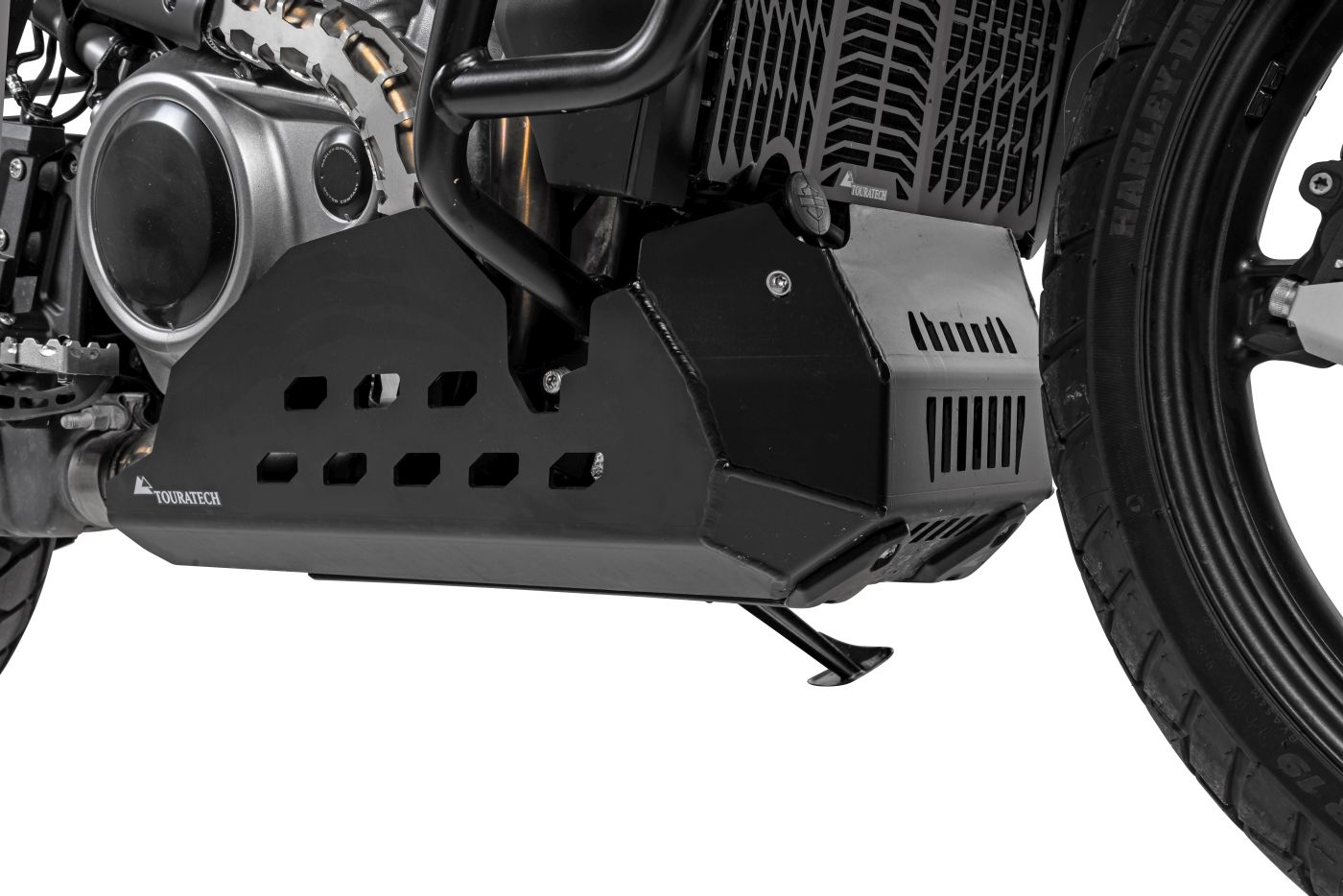 Motorrad Motorschutz Für SYM ADXTG 400 - Aluminium Bauchwanne Schwarz