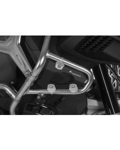 Sichtblende für original BMW R1200GS Adventure Schutzbügel ab 2014, silber/schwarz 