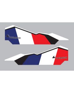ZEGA Pro/ZEGA Pro2 Koffer Aufkleber Länderflagge *Frankreich* Lieferumfang: 2 Teile (Links und Rechts)