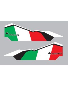ZEGA Pro/ZEGA Pro2 Koffer Aufkleber Länderflagge *Italien* Lieferumfang: 2 Teile (Links und Rechts)