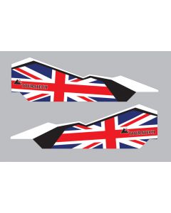 ZEGA Pro/ZEGA Pro2 Koffer Aufkleber Länderflagge "Großbritannien" Lieferumfang: 2 Teile (Links und Rechts)