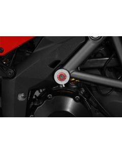 Rahmenstopfen *groß* (Paar), rot eloxiert, für Ducati Multistrada 1200 (bis 2014)/ 950