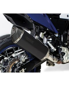 Endschalldämpfer Remus Black Hawk slip-on, Edelstahl schwarz, mit ABE, für Yamaha Tenere 700 2019-2020 (Euro4)